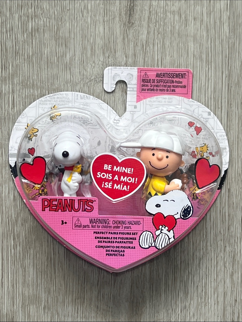 Peanuts Valentine Figure Set - Snoopy-Woodstock & Charlie Brown